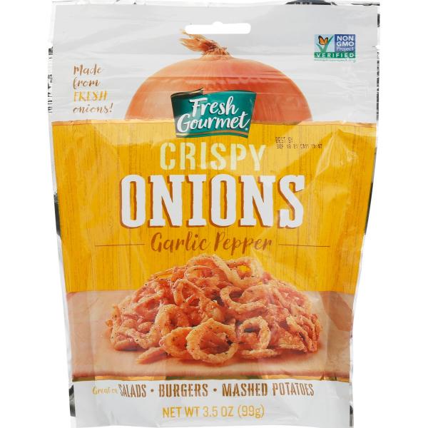 Fresh Gourmet Crispy Onions Garlic Pepper 99g