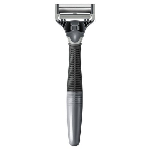 Harry's Charcoal Rubber Handle Razor 1 x Razor Handle, 2 x 5-Blade Cartridges