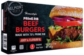 Belmont Prime Rib Beef Burgers 852 g