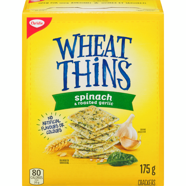 Christie Spinach & Roasted Garlic Wheat Thins 175 g