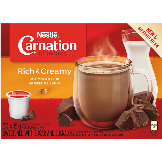 Carnation Hot Chocolate Rich and Creamy Keurig K-Cup Pods 30ct