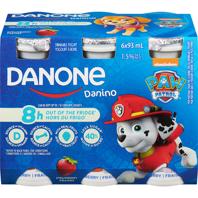 Danone Danino Drinkable Strawberry Yogurt 6 x 93 ml