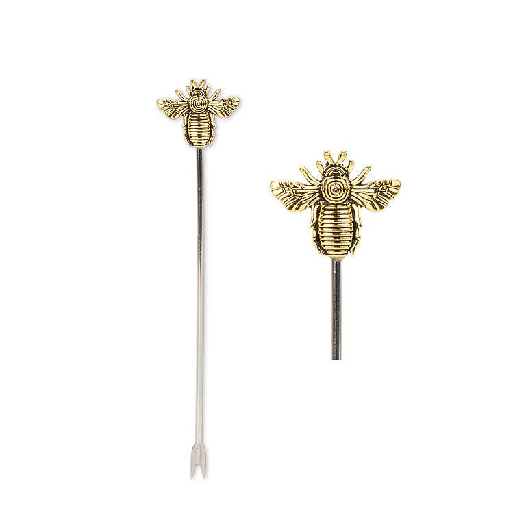 Abbott Golden Bee Cocktail Pick 4pack, 4.5"L