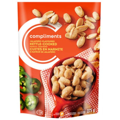 Compliments Jalapeno Kettle Cooked Peanuts 275g
