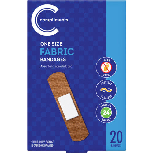 Compliments Fabric Flexible Light Bandages 20 EA