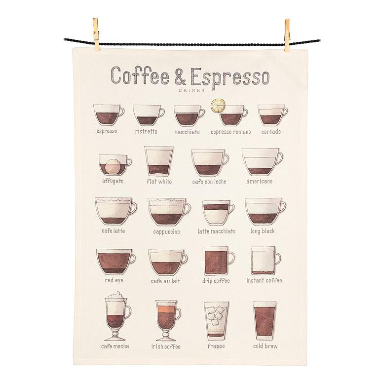 Coffee & Espresso Kitchen Towel 20x28"