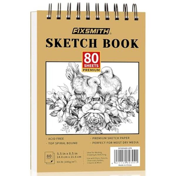 Fixsmith 5x8" Sketchbook Top Spiral Bound