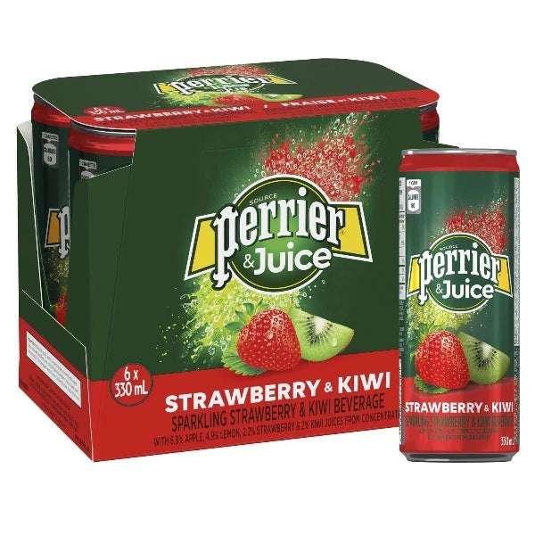 Perrier Strawberry Kiwi Carbonated Spring Water 6x330 ml