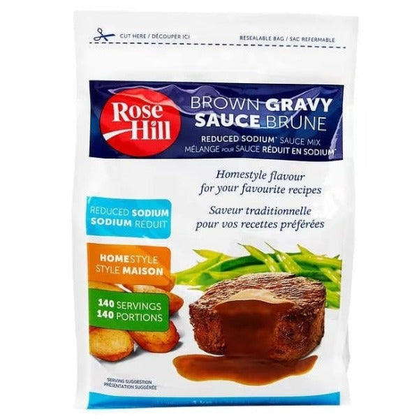 Rose Hill Brown Gravy Reduced Sodium Sauce Mix 1kg