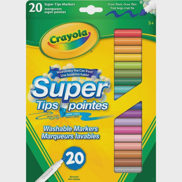 Crayola Super Tip Washable Markers 20 Count