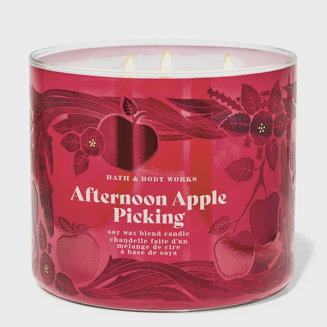 Bath & Body Works Afternoon Apple Picking 3 Wick Candle 14.5oz