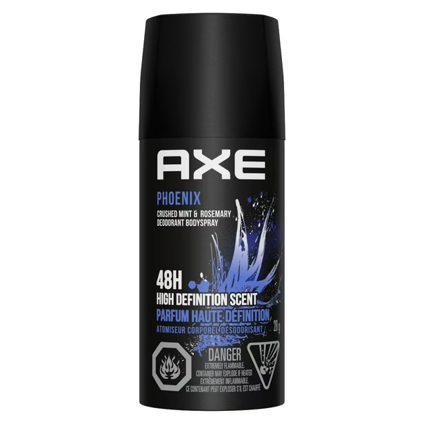 AXE Phoenix Deodorant Crushed Mint & Rosemary Deodorant Body Spray, Travel Size 28 g