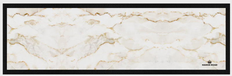 Manor Road Beige Marble Large Bar Mat 88x25cm