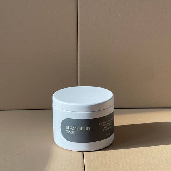 Glow Candle Blackberry Sage - Home Tin Soy Candles 3.5oz