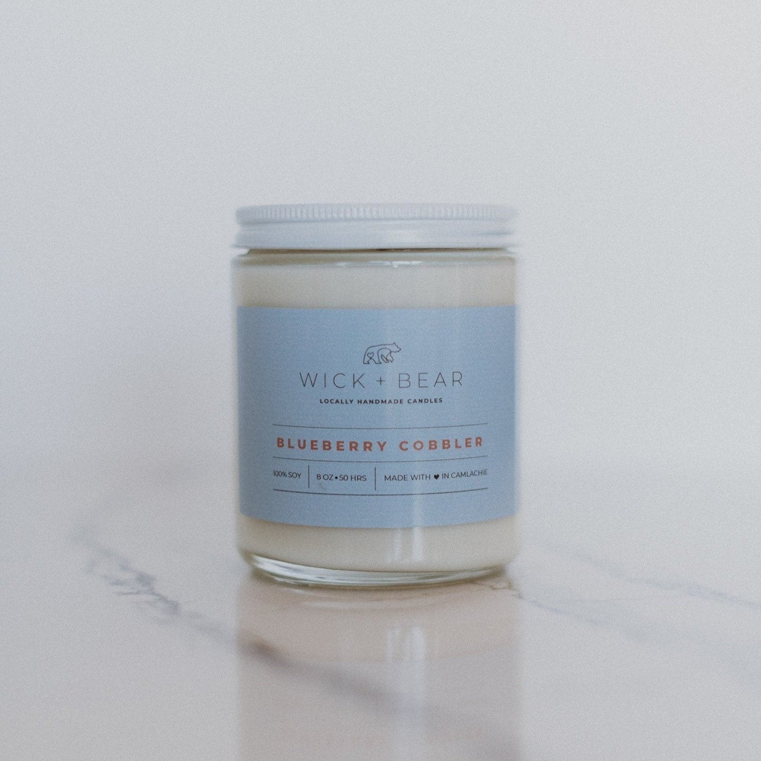 Wick + Bear Blueberry Cobbler 8oz Candle