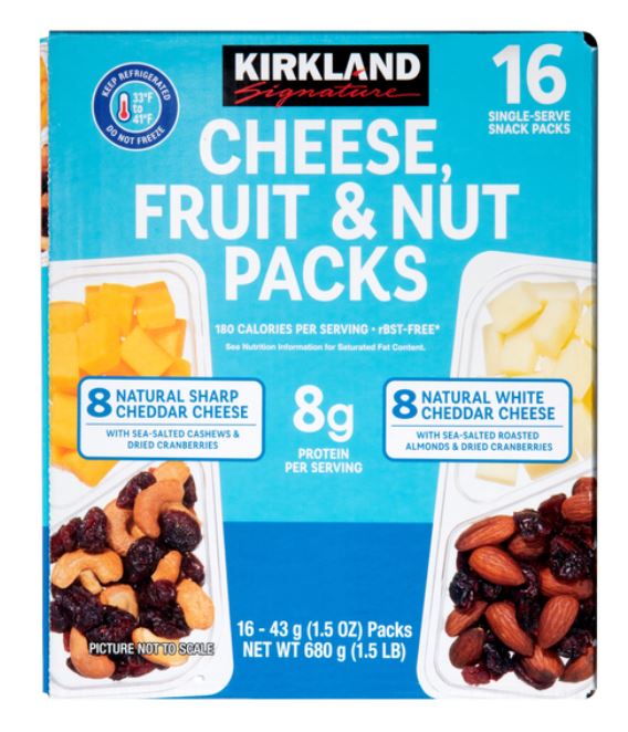 Kirkland Sharp Cheddar, Cashews & Dried Cranberries Pack 43g