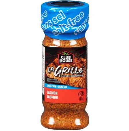 Club House La Grille Salmon Seasoning No Salt Added 140g