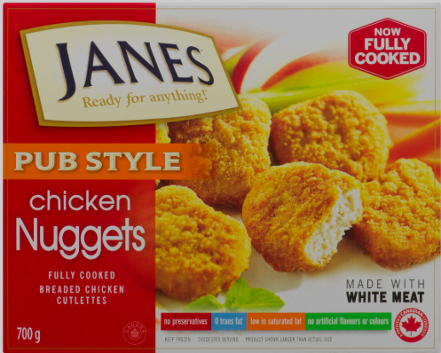 Janes Fully Cooked Chicken Breast Nuggets 700 g