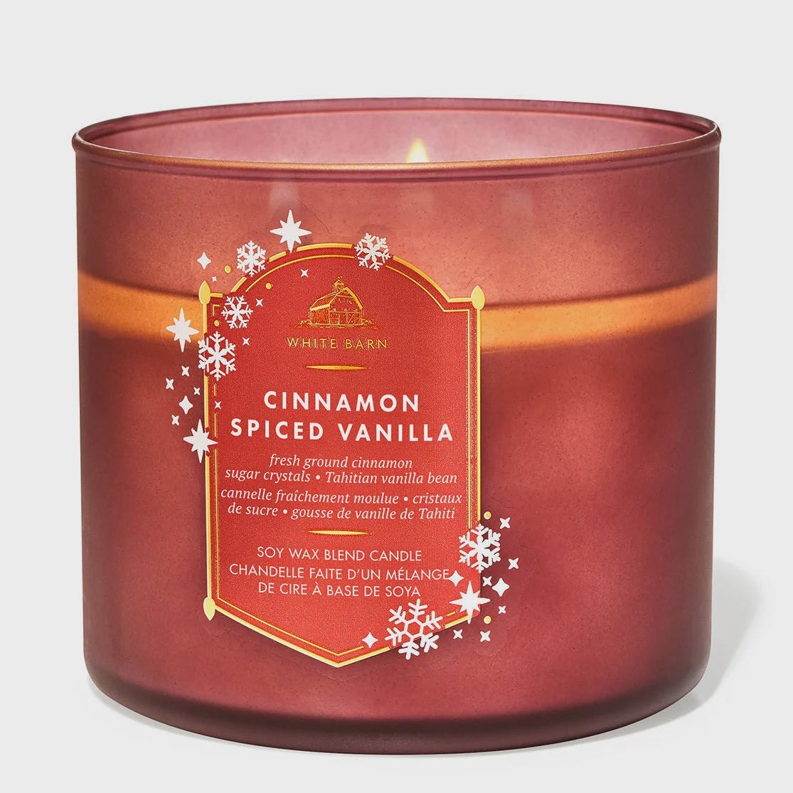 White Barn Cinnamon Spiced Vanilla 3 Wick Candle 14.5oz