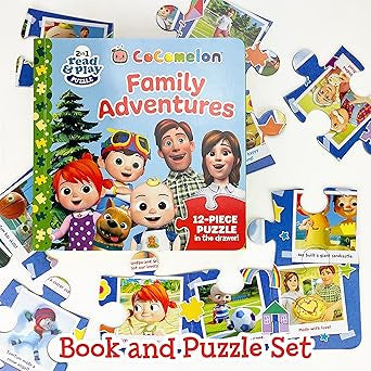 CoComelon Family Adventures 2 in 1 Read & Play Puzzle