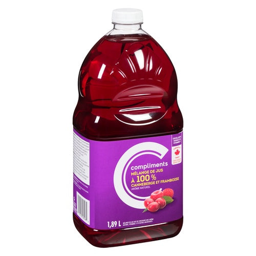 Compliments Cranberry/Raspberry 100 % Juice Blend 1.89 L