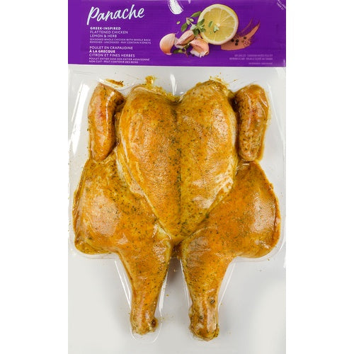 Greek Style Lemon & Herb Flattened Chicken 1.3 kg (Frozen)