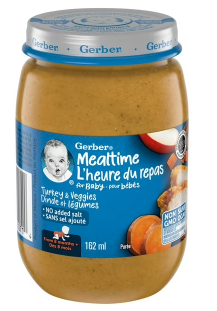 Mealtime Purée Turkey And Veggies Jar, 162 mL