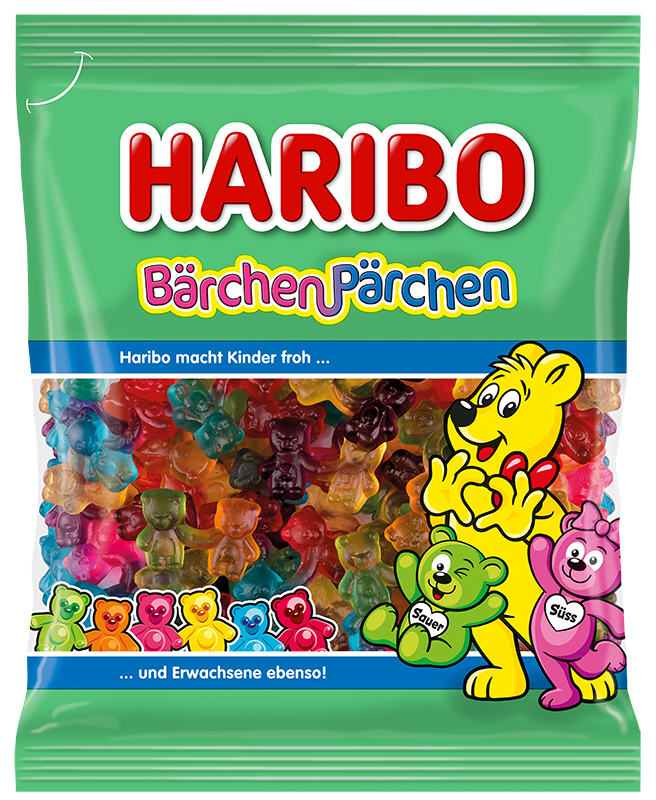 Haribo Bärchen-Pärchen Sweet & Sour (Gummy Bear Pair) 160g