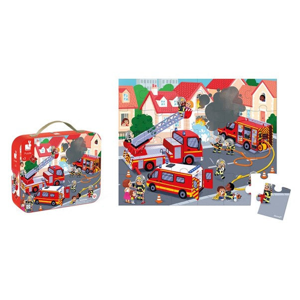 Janod - Jigsaw Puzzle Firemen - 24 Pieces -3-5 Years