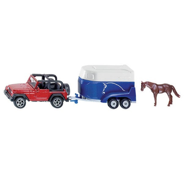 Siku-Jeep with Horse Trailer