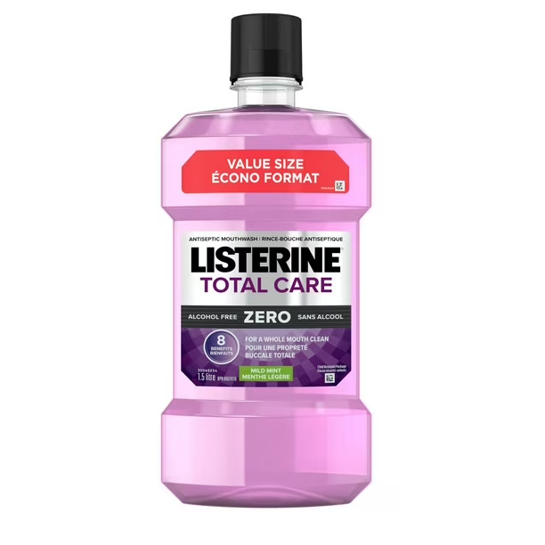 Listerine Total Care Zero Alcohol Free Mild Mint Mouthwash 1.5L