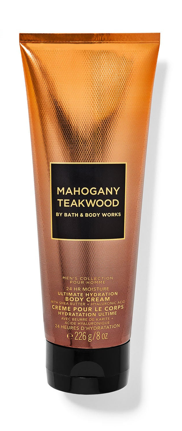 Bath & Body Works Mahogany Teakwood Men's Collection 24 HR Moisture Ultimate Hydration Body Cream 226 g/8 oz