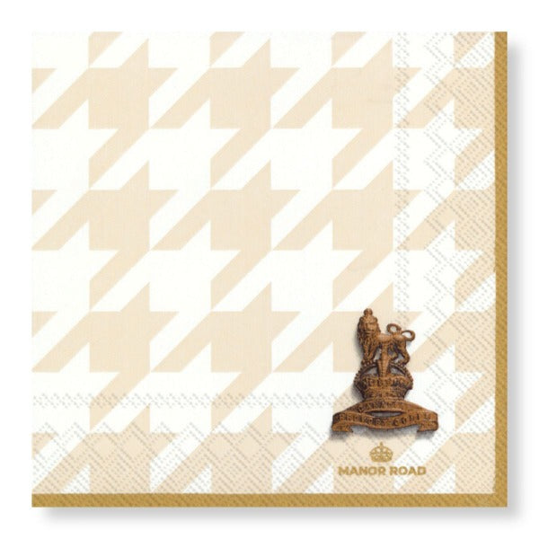 Manor Road Classic Houndstooth Cocktail Napkins 20ct