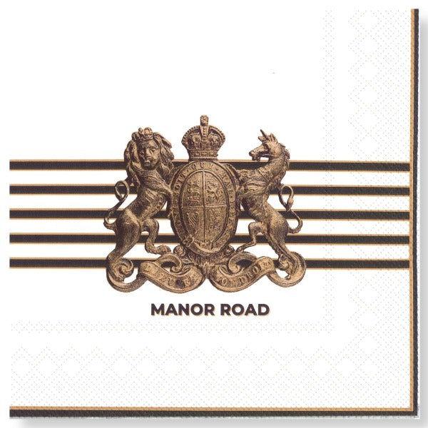 Manor Road Regal Stripes Luncheon Napkin 20pk