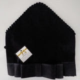 Needle & Crown Scarf with Bow - Black - NC04