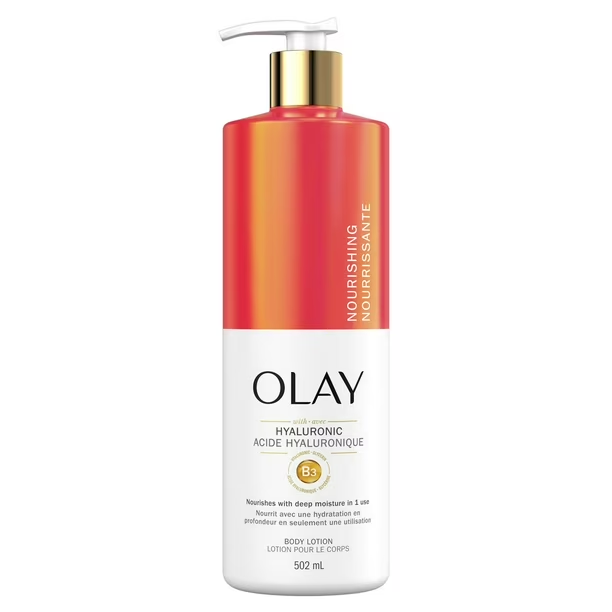 Olay Nourishing & Hydrating Body Lotion with Hyaluronic Acid, 502 mL