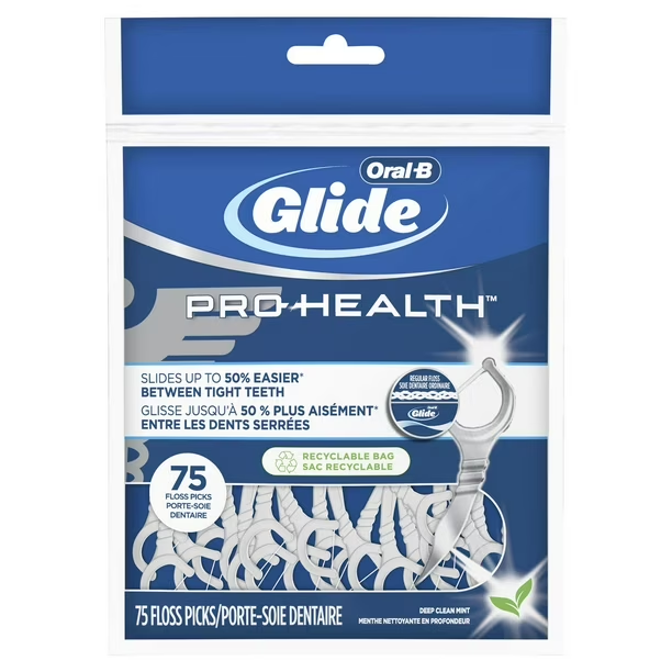 Oral-B Glide Deep Clean Cool Mint Floss Picks 75 EA