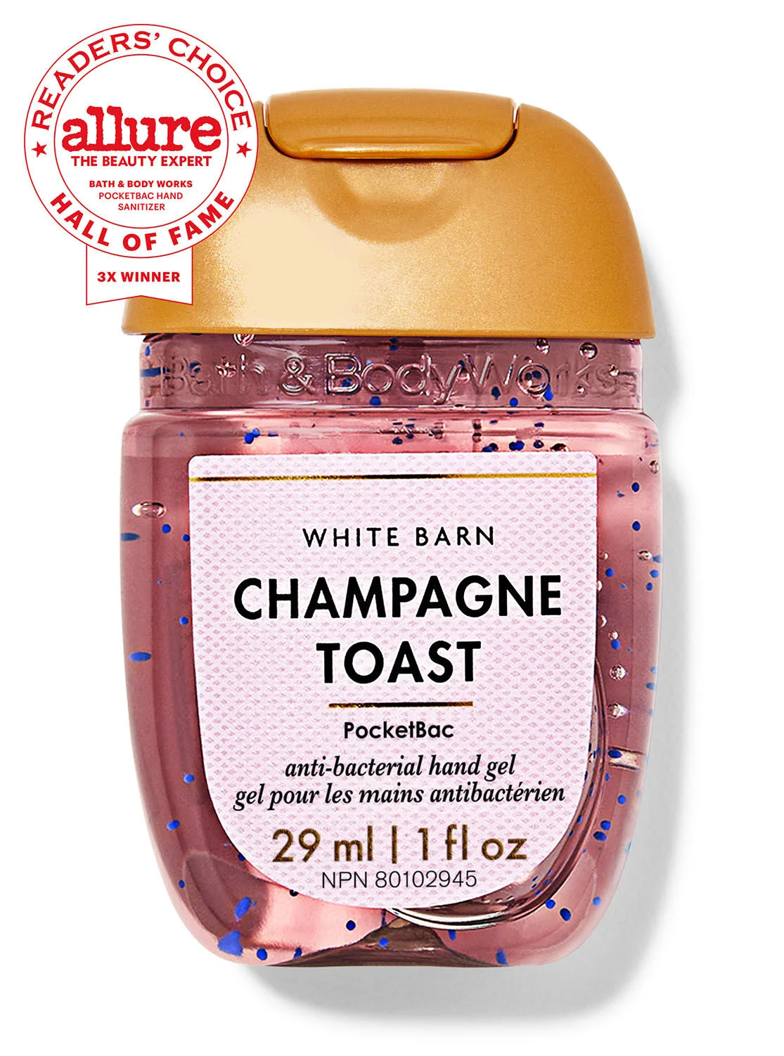 Bath & Body Works Champagne Toast PocketBac Anti-Bacterial Hand Gel 1 fl oz/29 ml