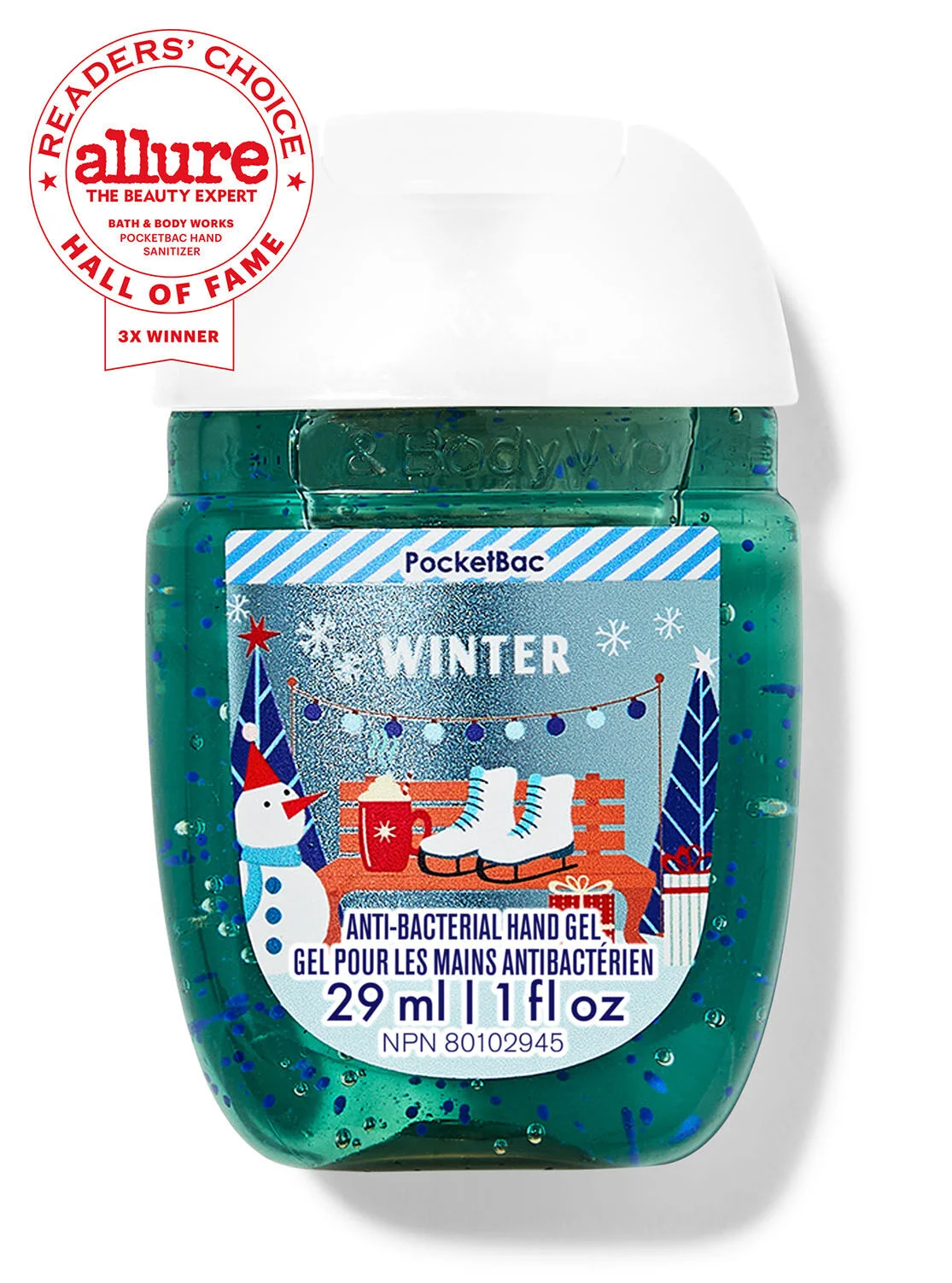 Bath & Body Works Winter PocketBac Anti-Bacterial Hand Gel 1 fl oz/29 ml