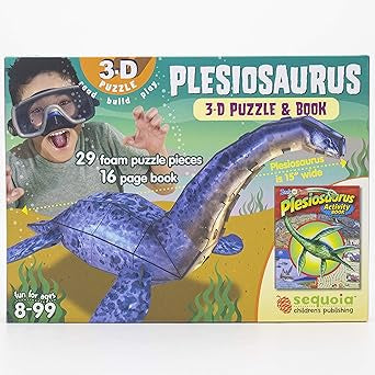 3-D Puzzle & Book Set: Plesiosaurus