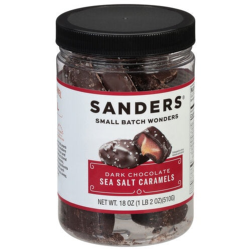 Sanders Dark Chocolate Sea Salt Caramels 1lb 2oz (510g)