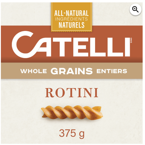 Catelli Whole Grains, Rotini Pasta 375 g