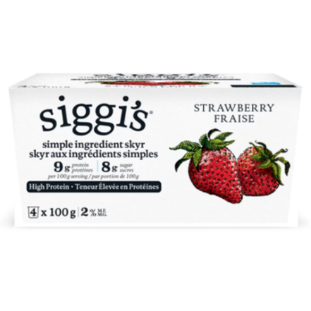 Siggi's Strawberry 2% Yogurt 4 x 100 g