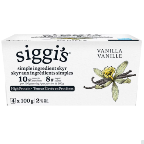 Siggi's Vanilla 2% Yogurt 4 x 100 g