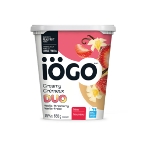 Iogo Creamy Duo Vanilla Strawberry Yogurt 650g