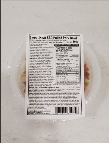Zarky's Sweet Heat BBQ Pulled Pork Bowl 300g