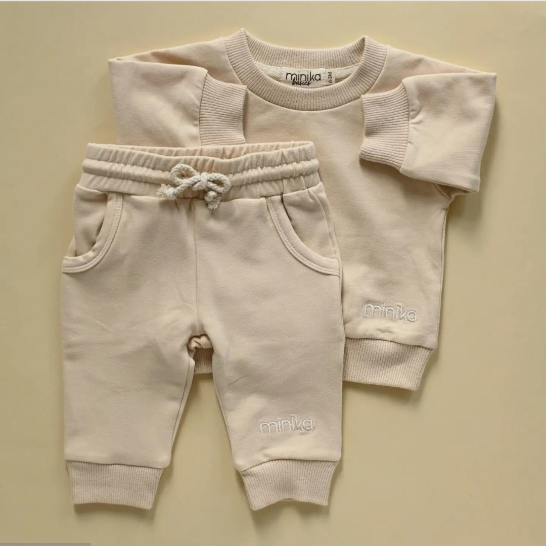 Minika Cream Jogger Set