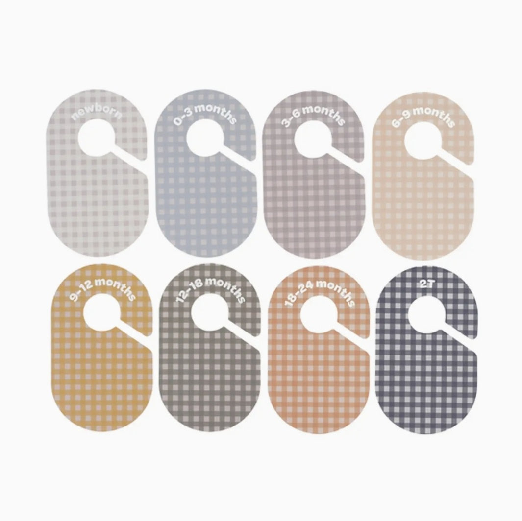 3 Sprouts Gingham Baby Closet Dividers (Newborn To 24 Months)