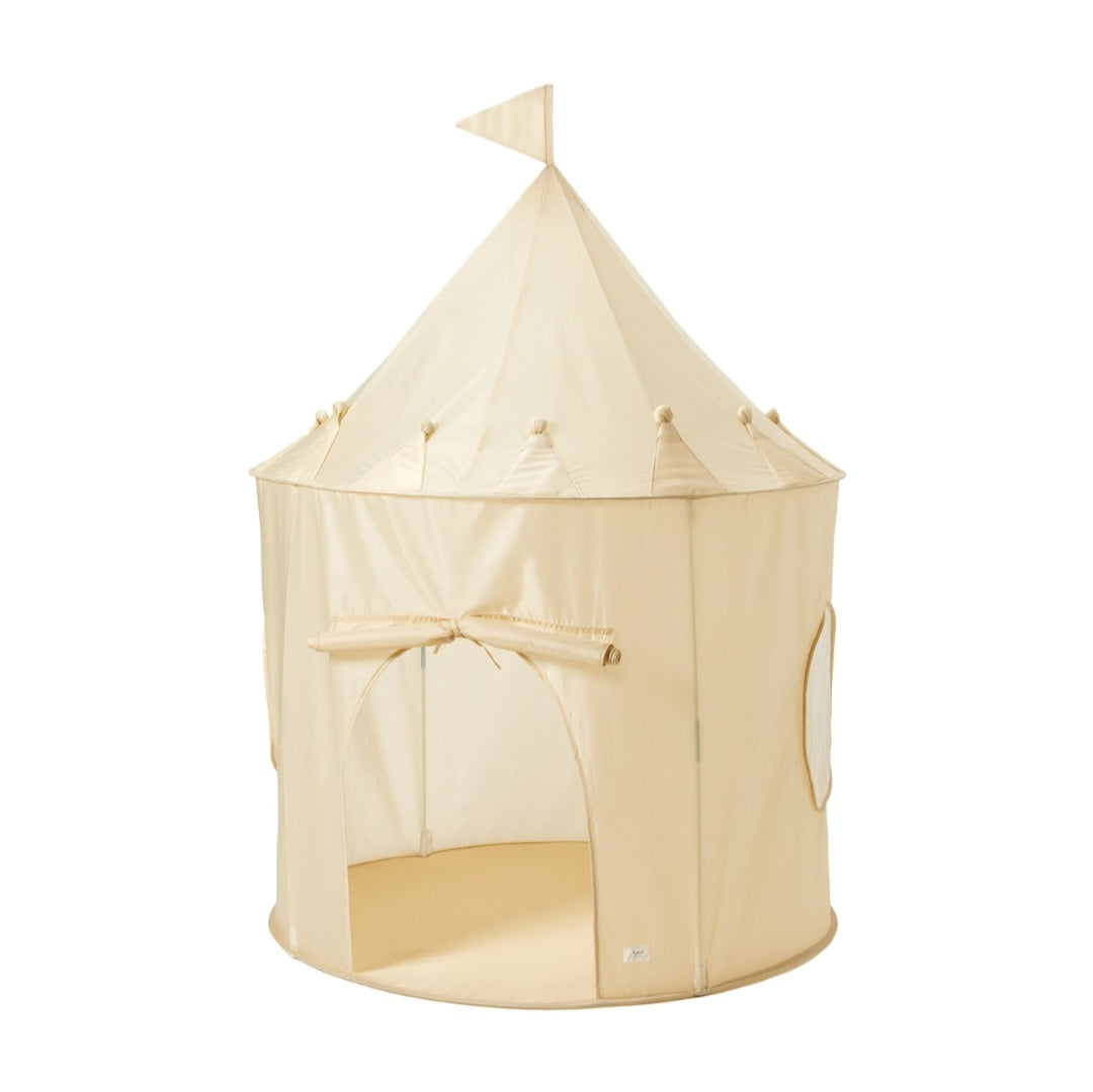 3 Sprouts Beige Recycled Fabric Play Tent Castle - Solid Colours