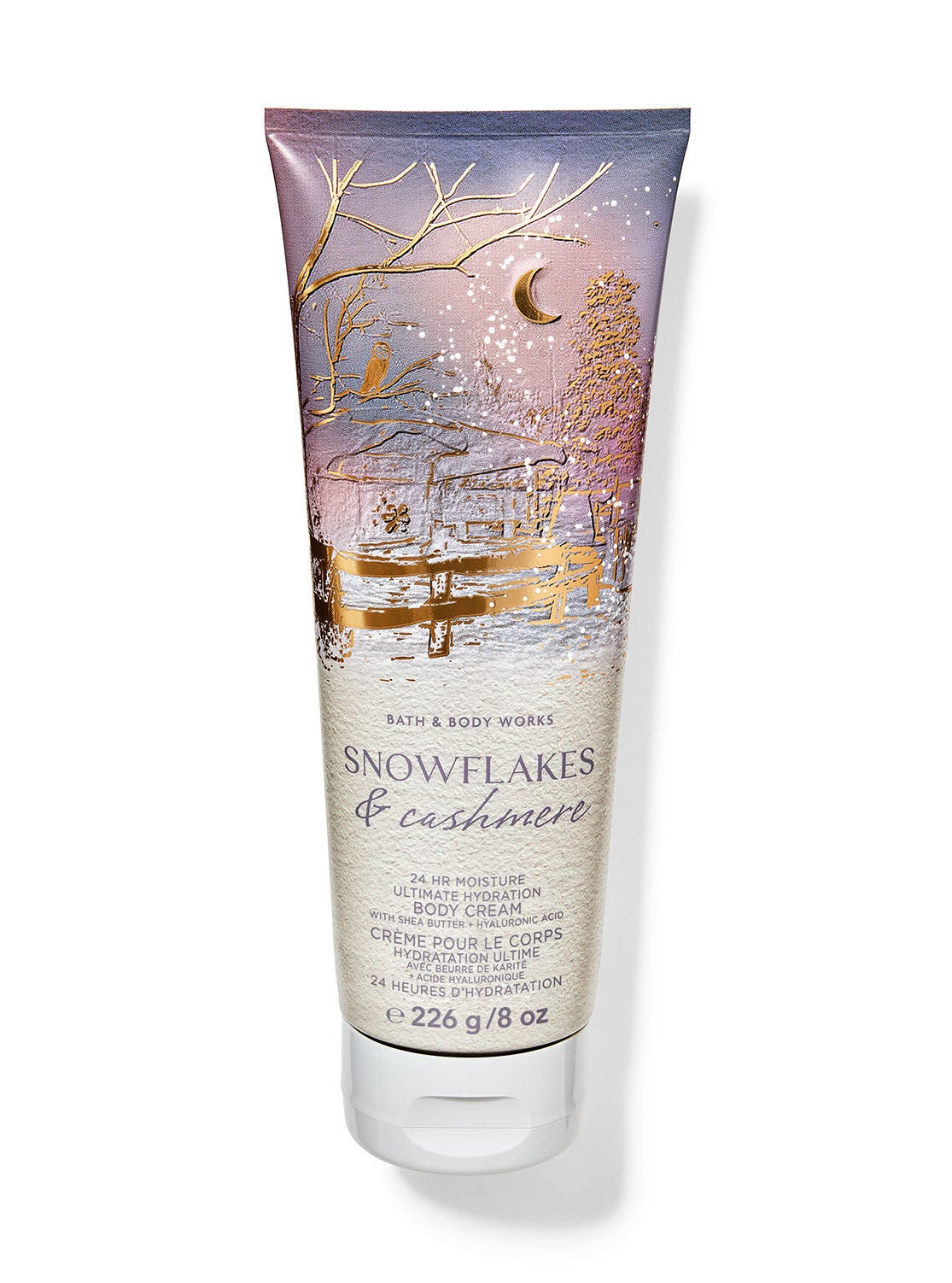 Bath & Body Works Snowflakes & Cashmere 24 HR Moisture Ultimate Hydration Body Cream 226 g/8 oz